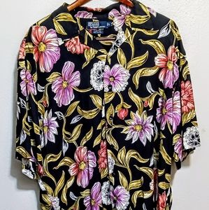 80's Vintage Polo Ralph Lauren Hawaiian Floral style shirt